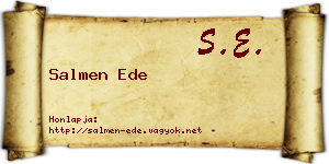 Salmen Ede névjegykártya